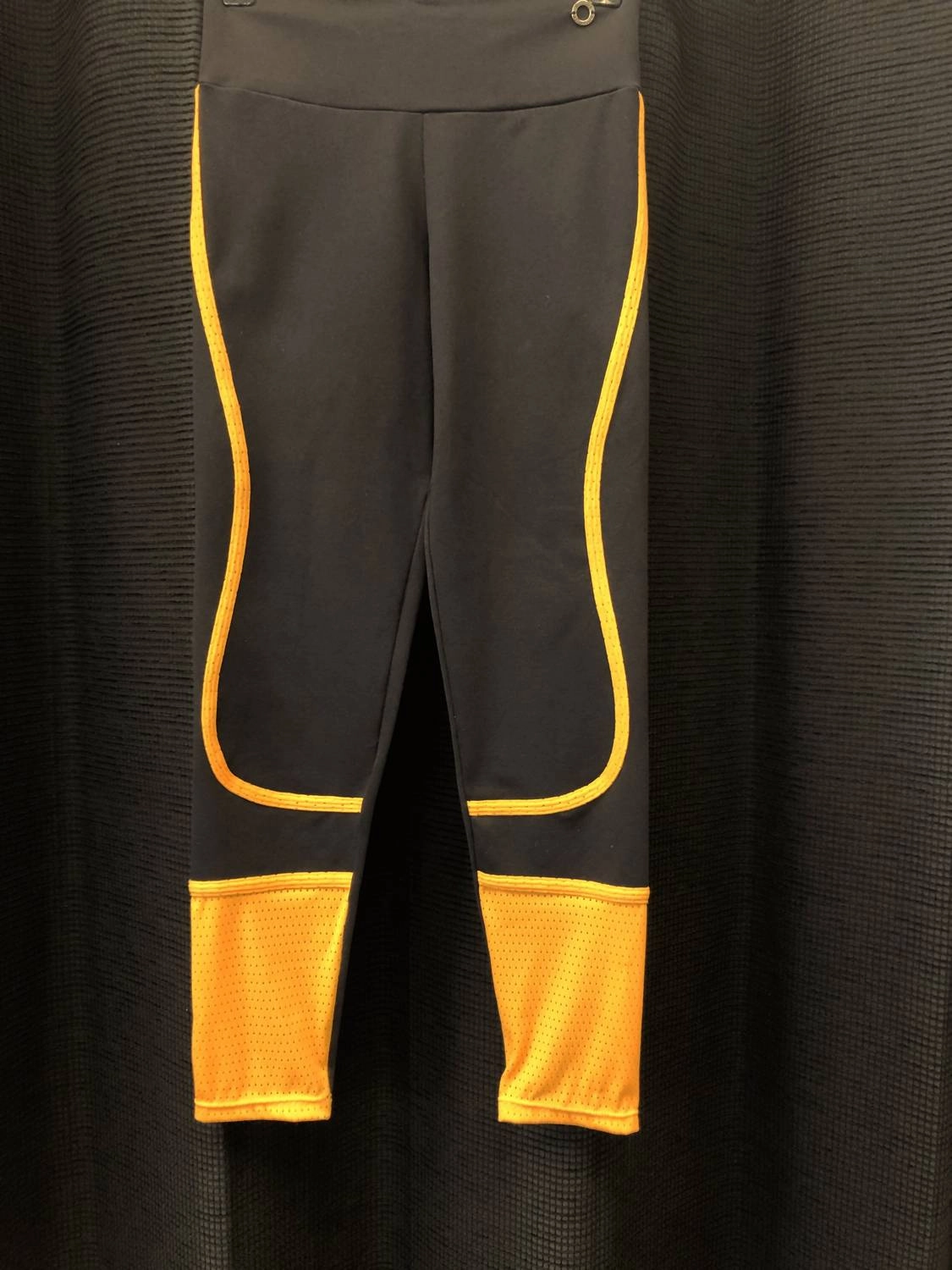 Women's Mesh Spin Leggings In Black/yellow