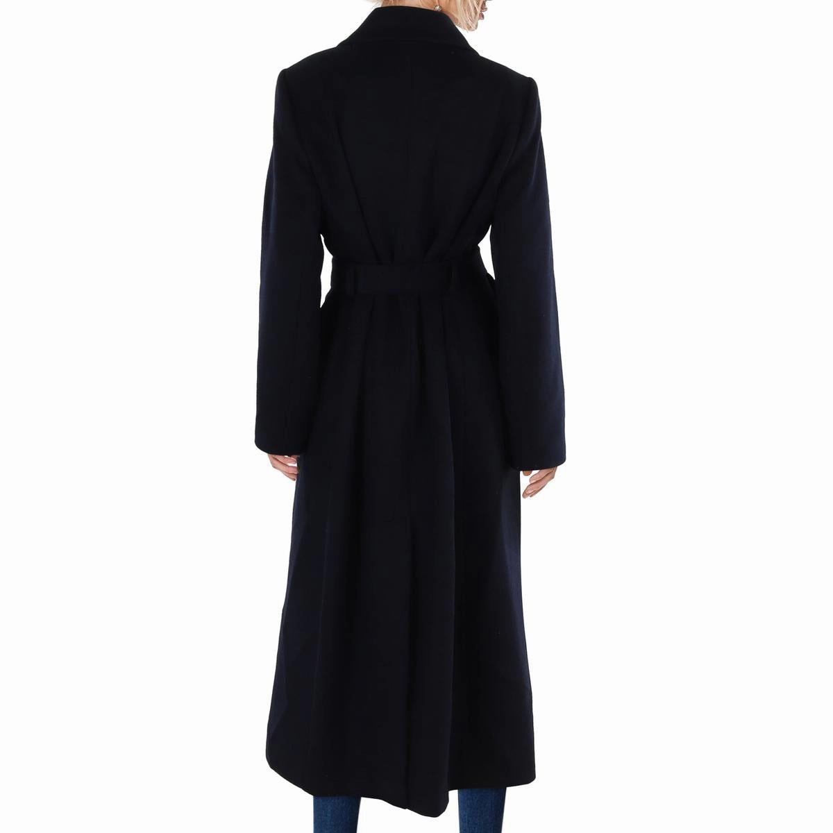 Womens Wool Blend Long Wrap Coat