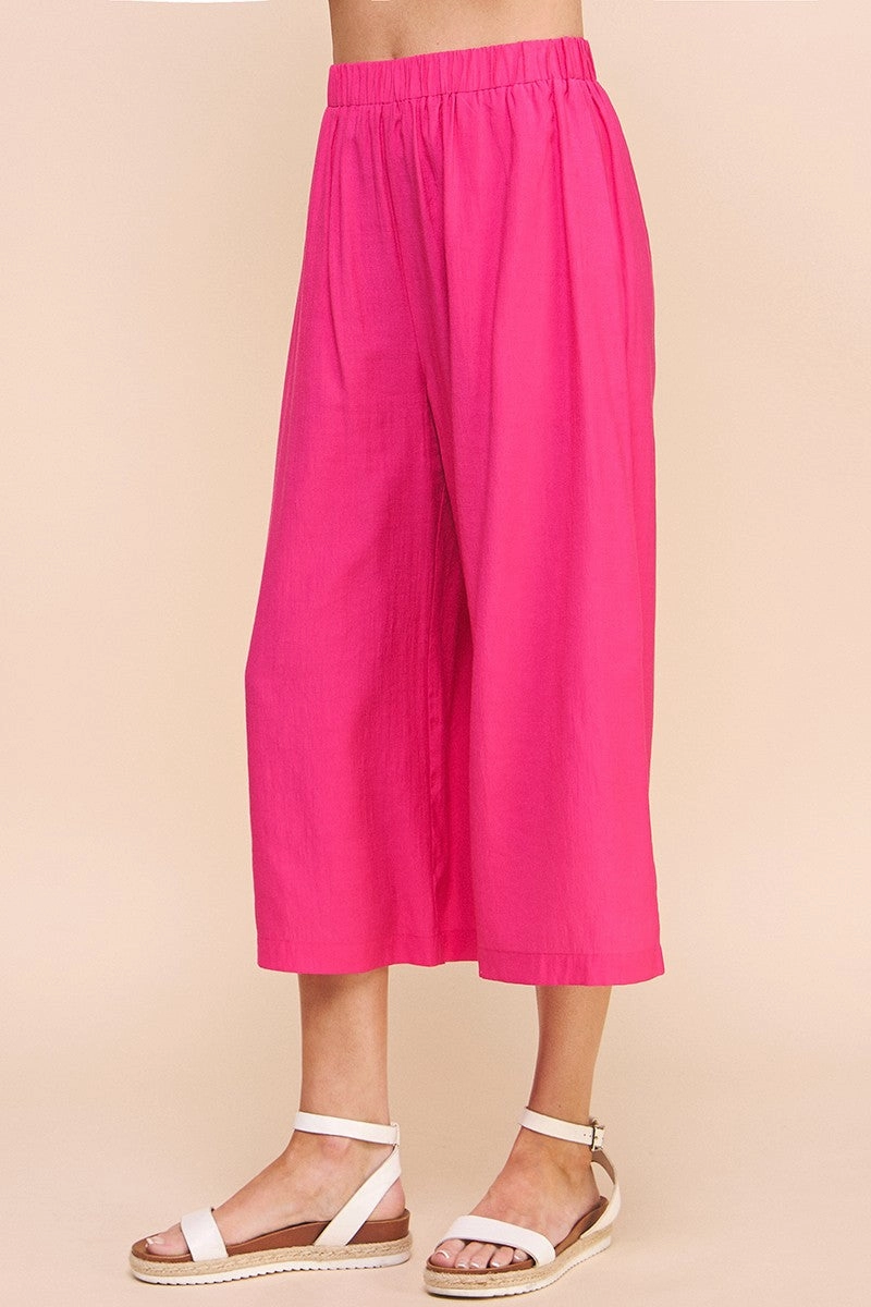 Woven Magenta Pants